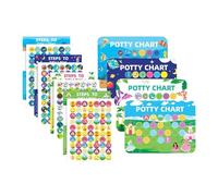 Tabella vasino - 4 pezzi bambini ragazzi divertente tabella di addestramento WC | Grafico incentivo riutilizzabile per casa, bagno, asilo, buone abitudini, bambini, ragazze, genitori, insegnanti