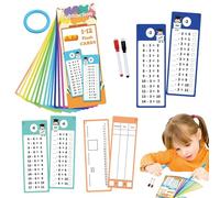 Tabelle Tabelle Carte flash, schede flash moltiplicazione | Aggiunta della scheda flash,Gioco di apprendimento interattivo double face con 2 penne cancellabili a secco per aula, scuola domestica