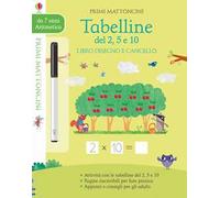 Tabelline del 2, 5, e 10 . Libro disegno e cancello. Primi mattoncini. Con gadget
