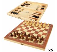 Tabellone da Scacchi e Dama CB Games Legno Backgammon [6 Unità]