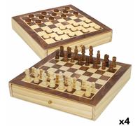 Tabellone da Scacchi e Dama CB Games Legno Sertar [4 Unità]