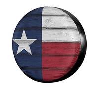 Tabellone della Bandiera del Texas Copertura della Gomma Vintage Copri Ruota di Scorta Carino Copriruota per Auto Universale per Veicoli SUV Truck 15inch