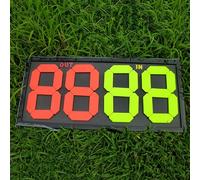 Tabellone dell'arbitro, tabellone di sostituzione del calcio, scheda di sostituzione del calcio a cifre, design fluorescente, punteggi 0-99, design impermeabile, adatto per la competizione domestica e