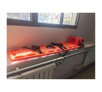 Tabellone di salvataggio di emergenza con cinghie regolabili e immobilizzatore della testa per il trasporto sicuro del paziente