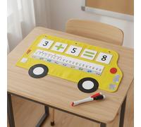 Tabellone Didattico a Forma di Autobus Tasche Trasparenti per Aula, Insegnanti