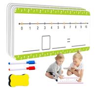 Tabellone numerico cancellabile: conteggio di flashcard matematiche, per fogli di lavoro elementare, griglia accademica portatile | Strumento di formazione al calcolo con linee numeriche per l