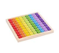 Tabellone per l'apprendimento della matematica in legno,Tavola di moltiplicazione matematica in legno | Blocks Vassoio per tabelline con risposte Giocattoli educativi per l'apprendimento in età presco