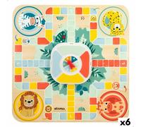 Tabellone per Parcheesi e Gioco dell'Oca Woomax Zookabee 30 x 3 x 30 cm Per b