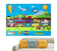 Tabellone per storie in feltro, Lavagna in feltro fai da te per raccontare storie, Set di tabelloni in fuzzy multifunzionali per animali domestici e animali da fattoria per bambini