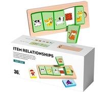 Tabellone puzzle abbinato - Giocattolo didattico interattivo in legno - Gioco rompicapo, P les et, à la on, clas l' ole, po es et