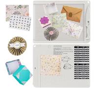 Tabellone segnapunti da 16,3 x 21,6 cm, mini segnapunti per artigianato con carta, segnapunti multiuso con cartella ossea, per realizzare biglietti, buste e confezioni regalo, progetti artigianali fai