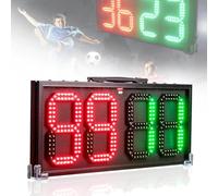 Tabellone segnapunti Digitale, tabellone LED per sostituzioni nel Calcio - 60 cm, Impermeabile, Display elettronico bifacciale per Giocatori di Calcio e Sport di Squadra, Ideale per Cambi ra