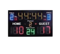 Tabellone segnapunti elettronico a 15 cifre LED Segnapunti elettrico portatile digitale for basket pallavolo Molteplici modalità