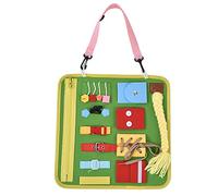 Tabellone sensoriale educativo in feltro, giocattolo per lo sviluppo dell’intelligenza dei bambini piccoli, tabellone di allenamento alle fibbie Montessori con cordino, adatto a (B)