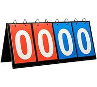 Tabellone Sportivo,4 Tabellone Segnapunti Flip Portatile Flipper Tavolo Sportivo Multifunzionale Tabellone Flip Cifre Segnapuntida per Competizioni Sportive Tennis da Tavolo Pallacanestro Badminton