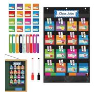 Tabelloni Tascabili per Classe | Organizzatore Didattico Resistente e Colorato per Insegnanti con Lavori di Classe | Tabellone Tascabile per Programmazione Visiva - per Attività Quotidiane Casa Uffici