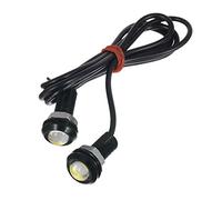 Taben 18 mm LED bianco Eagle Eye auto luce ad alta potenza 9 W LED luce di marcia diurna DRL coda di retromarcia parcheggio segnale lampadine 12 V (confezione da 2)