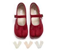 Tabi Mary Jane - Ballerine basse da donna, con punta divisa, ortopediche, carine, casual, comode, leggere, tinta unita, per l'uso quotidiano, spiaggia, viaggi, atletica, stare in piedi tutto il giorno