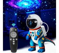 TABKSOLA Proiettore Galaxy con dinosauro astronauta, 8 modalità di luce, timer e telecomando, ideale per camera da letto, regalo perfetto per bambini e adulti