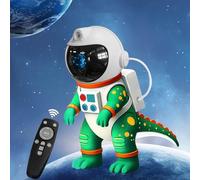 TABKSOLA Proiettore Galaxy con dinosauro astronauta, 8 modalità di luce, timer e telecomando, ideale per camera da letto, regalo perfetto per bambini e adulti (verde)