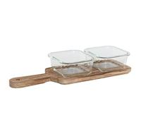 TABLA APERITIVO SET 3 CRISTAL 36X11X6 320ML