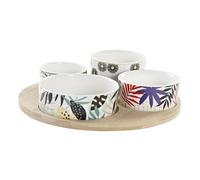 TABLA APERITIVO SET 5 GRES 23X23X5,6 TROPICAL