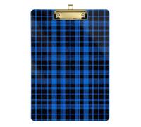 Tabla para tabla para in acrilico blu reale a quadri vintage Buffalo Plaid per ristoranti Lettera standard A4 Foro standard per classe di quinta elementare Essenziali per insegnanti Oro 30,5 x 22,9 cm