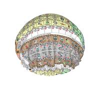 Tabla periódica de elementos, gorros de ducha con estampado de gnomos coloridos para mujer, gorros de baño elásticos reutilizables, gorro de ducha impermeable doble