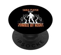 Tabla Player by Day Zombie by Night Divertente Halloween Musicista PopSockets PopGrip Adesivo