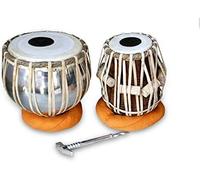 TABLA - Set di tamburi in ferro di qualità professionale, realizzato a mano, in legno di sheesham, tabula Dayan, suono eccezionale con martello tunnic, cuscino e copertura