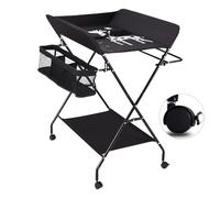 Table à Langer Bebe Table à Langer Pliant Station à langer pour Bébé Portable réglable en hauteur avec panier porte-serviettes charge maximale 15 kg,Convient aux enfants moins de 12 mois