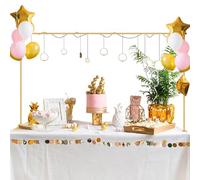 Table Arch, Sopra L'asta del Tavolo, Tavolo In Metallo Dorato con Morsetti, Asta Di Decorazione Romantica, Stoviglie per Feste, Tela Di Palloncino, Supporto per Decorazioni Floreali per Il Comple