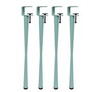 Table Clamp Legs,Adjustable Metal Table Legs,F-Shape DIY Iron Dining Desk Legs,Coffee Table Legs,Iron Workbench Foot,No Punching Design,with Floor Protectors,4pcs (71cm(28in),Cyan)