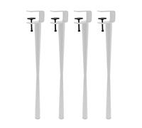 Table Clamp Legs,Adjustable Metal Table Legs,F-Shape DIY Iron Dining Desk Legs,Coffee Table Legs,Iron Workbench Foot,No Punching Design,with Floor Protectors,4pcs (45cm(18in),White)