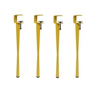 Table Clamp Legs,Adjustable Metal Table Legs,F-Shape DIY Iron Dining Desk Legs,Coffee Table Legs,Iron Workbench Foot,No Punching Design,with Floor Protectors,4pcs (71cm(28in),Yellow)