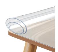 Table Clear Cover Protector, 0,7 mm Thick Frosted Mat for Desks and Tables, Transparent Desk Cover for Kitchen, Home, Workplace, Dining, Picnic, Dressing Table, Counter Furniture Protection