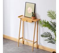 Table Console Étroite en Bambou avec Tiroir, Meuble d'Entrée Moderne | Structure en Bambou Durable, Tiroir de Rangement Pratique, Design Peu Encombrant(Natural Wood,23.62"(60cm))