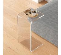 Table D'Appoint Pivotante Transparente, Table De Chevet Moderne pour Salon Ou Chambre(B/30x30x55cm)