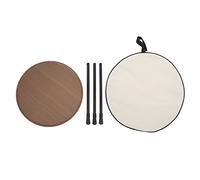 Table de camp, table pliante réglable avec cadre en aluminium pour la zone à l'extérieur, terrasse et pique-nique, pour camping, voyager et camping-car (Grain en bois)