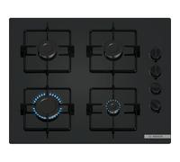 Bosch POP6B6K30, Serie 2, Piano Gas, 4 Fuochi, 60 cm, Vetro Temperato Nero