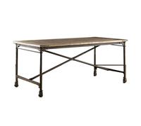 Table d'étude Bureau d'écriture Scrivania con Rotelle per PC, Tavolo da Studio Legno Stile Industriale Vintage Telaio Metallo Scrivania per PC Gamer(XL)