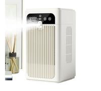 Table Fan - Rechargeable 2-Speed Time Display Quiet Cooling, Cordless Evaporative Humidifying Desktop Circulator, Silent Spray Aerosol Ventilation Propeller Clock | Low Noise Chill Blower For Ho