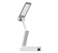 Table Lamp, Folding Modern Night Light, 3-Level Dimmable Led, Rechargeable Eye-Care Lighting, Adjustable Arm Design, for Reading, Living Room, Dorm, Kitchen, Bedroom Desk, 15x7x3.5cm Polystyrene