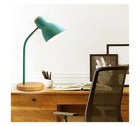 Table lamp Multi- Angle Wooden Art Iron LED Folding Nordic Style Desk Lamp Eye Protection Reading Table Lamp Living Room Bedroom Home Decor (Body Color : Pink Color : Cool White) (Warm White Green)