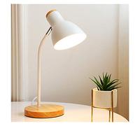 Table lamp Multi- Angle Wooden Art Iron LED Folding Nordic Style Desk Lamp Eye Protection Reading Table Lamp Living Room Bedroom Home Decor (Body Color : Pink Color : Cool White) (Warm White White)