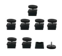 Table Leveling Feet 38 x 38mm Square Tube Insert Adjustable Leveler 8 Sets