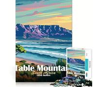 Table Mountain, Sudafrica Puzzle da 1000 pezzi per adolescenti Gioco per l'esercizio mentale Tempo di condivisione Taglio di precisione Pezzo da collezione artistica 38x26cm