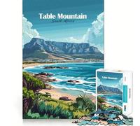 Table Mountain, Sudafrica Puzzle per ragazzi 1000 pezzi Gioco di logica Divertimento rilassante Bordi lisci Regalo di compleanno 50x75cm