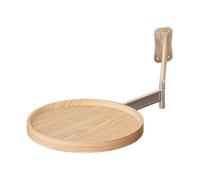 Table Murale Ronde Pliable - Bureau Chambre Plateau Rotatif 180°, Table Café Murale Gain Place | Maison Salon Cuisine permet une installation directe, ce qui en fDanse Espace Réduit Design Fonctionnel