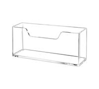Table Napkin Holder, Acrylic Tissue Organizer, Guest Towel Stand, 9.02x2.28x3.9 inches Compact Clear Dispenser, Dining Table Decor for Parties, Kitchen, Home and Restaurant